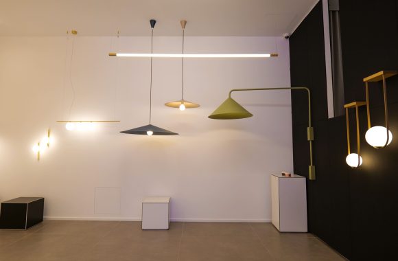 Temple showroom, flos,foscarini,vibia,faros,italamp,luceplan
